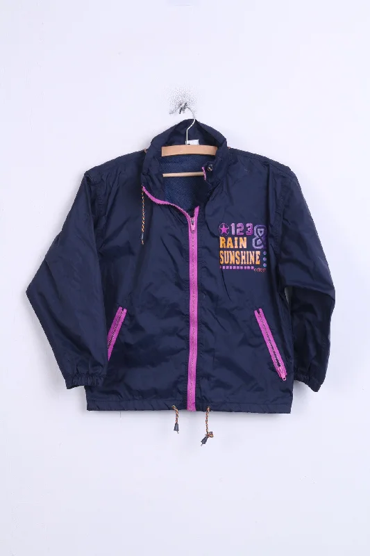 Skateboard JacketsEtirel le style sportif Girls 128 Jacket Navy Hood Nylon Waterproof