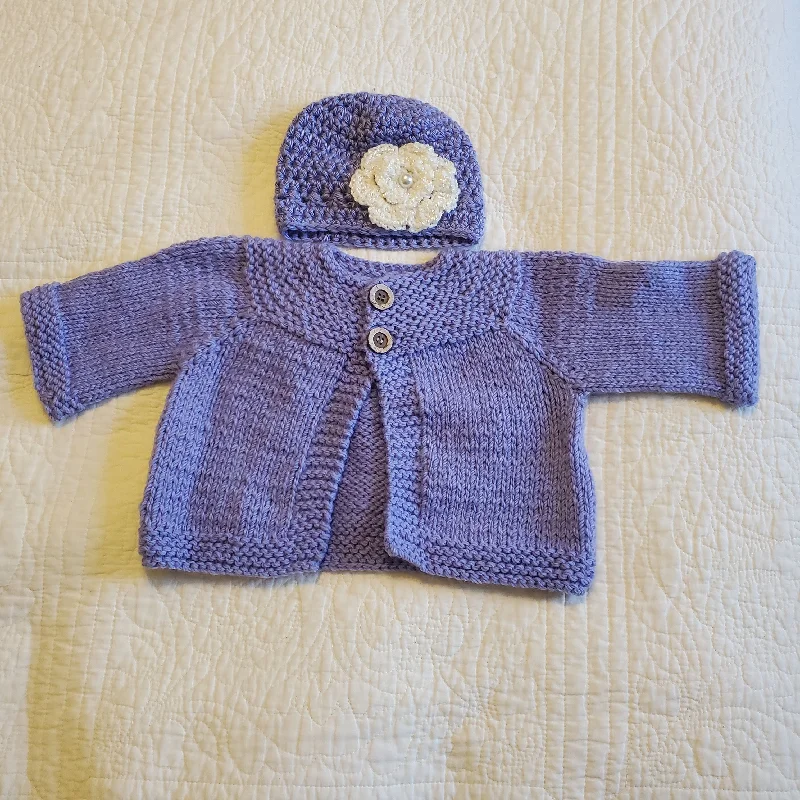 Hemp JacketsHandmade Never worn matching hat w/ sweater 3-6 Months