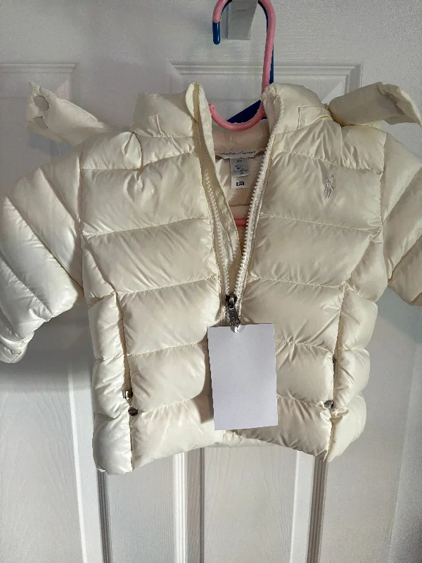 Denim JacketsRalph Lauren White Jacket down jacket with removable hood and pockets 12 Months