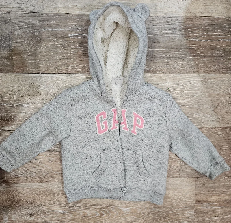 Puffer JacketsBaby Gap Gray hoodie with soft lining 18-24 Months