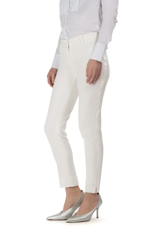 Metallic JacketsPearl White Ultra Slim Fit Tuxedo Pants w/ Satin Back Pocket