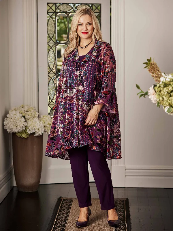 Beaded JacketsGrape Delight Long Jacket