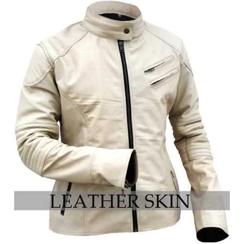 Lounge JacketsWhite Leather Jacket