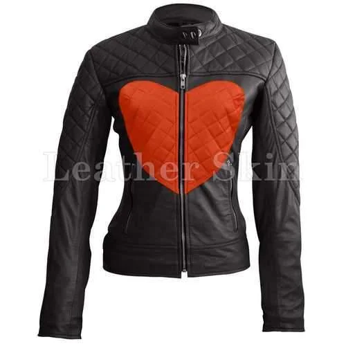 Cycling JacketsWomen Love Leather Jacket