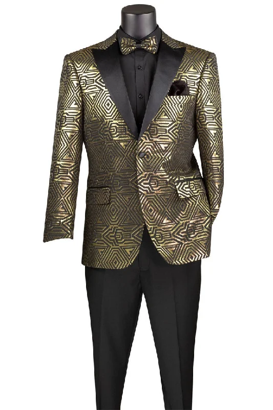 Cashmere Jackets"Giza Glamour" Gold Tuxedo Jacket (Separates)