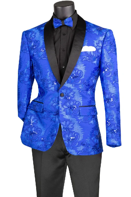 Velvet Jackets"Komodo" Royal Blue Tuxedo Jacket (Separates)