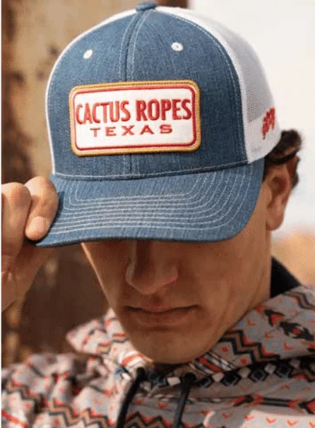 AnthropologieCactus Ropes Hat - Denim/White