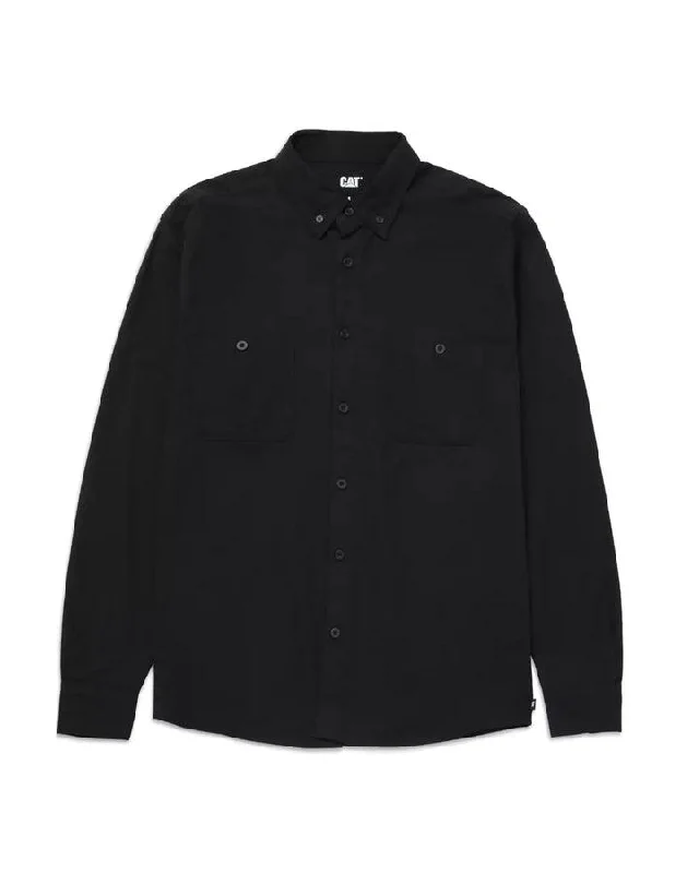 Statement ShirtsMen's Classic Oxford Long Sleeve Work Shirt - Black