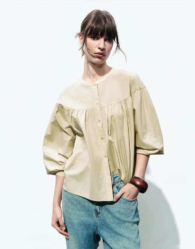 Layered ShirtsCrew Neck Loose Shirt