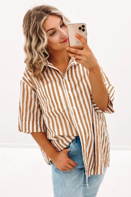 UV-Protection ShirtsElla Shirt Brown Stripe