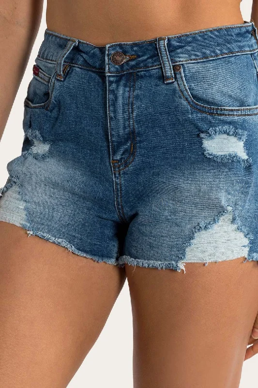 6. Other derivative wordsJessie Womens Mid Rise Ripped Denim Short - True Blue