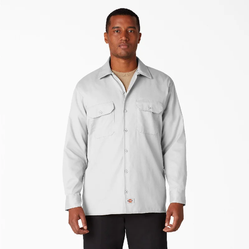 Wrap ShirtsLong Sleeve Work Shirt, White