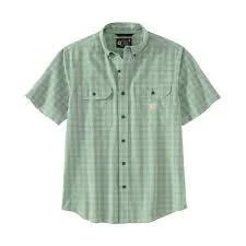 Work ShirtsMW SS PLAID SHIRT JADE