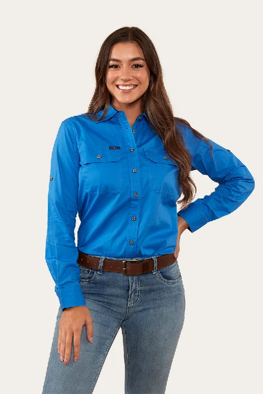 Work ShirtsPentecost River Womens Full Button Work Shirt - Blue