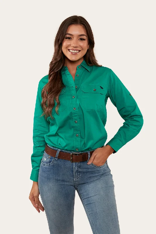 Denim ShirtsPentecost River Womens Full Button Work Shirt - Green