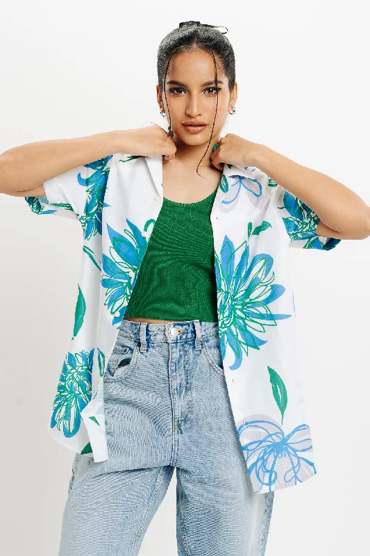 Denim ShirtsFloral Printed Shirt