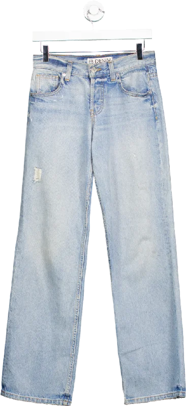 Cowboy beltB Denim Light Blue Straight Leg Jeans UK W24