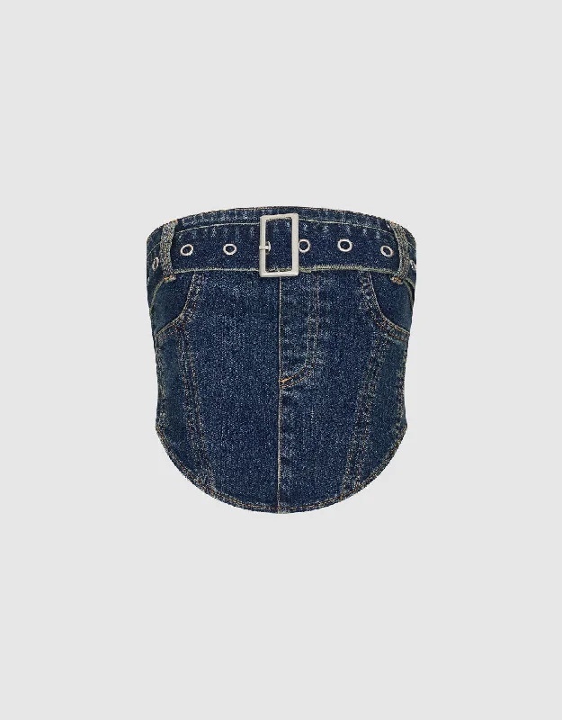 Denim trousersDenim Bandeau Top