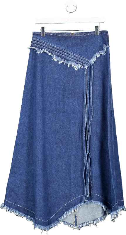 OverallLioness Blue Denim Maxi Skirt XS