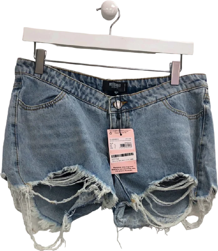 Cowboy toysMissguided Blue Distressed Maternity Denim Shorts UK 8