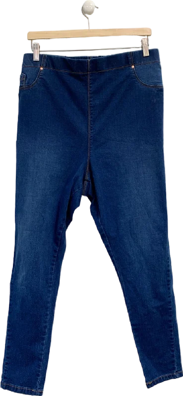 Denim patchworkYours Blue Stretch Denim Jeggings UK 26