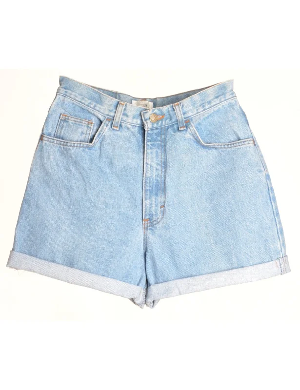 Denim jacketLabel Rolled Hem Stone Wash Denim Shorts