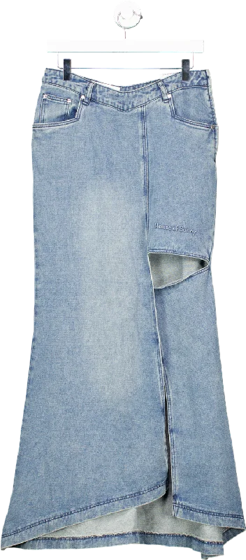 GapHouse of Sunny Sky Blue The Cascade Denim Skirt UK 10