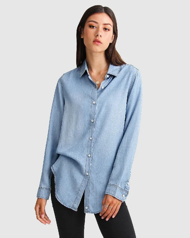 Denim washingKeep Me Wild Denim Top