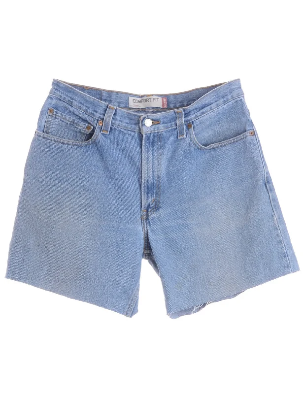 Denim washingLabel Denim Cut Off Shorts