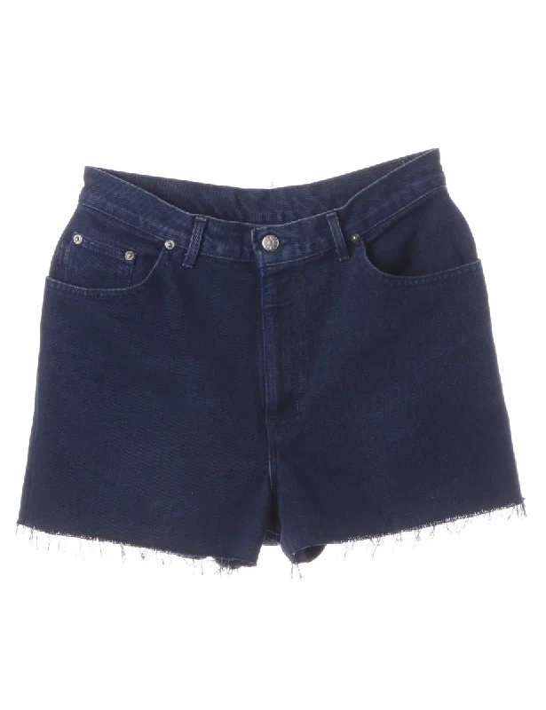 Denim holesLabel GRL PWR Embroidered Denim Shorts