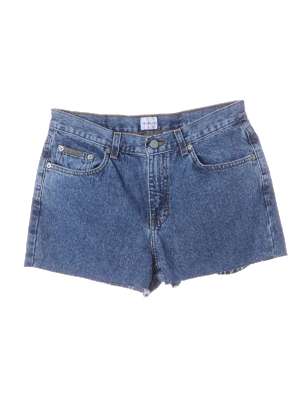 Denim tasselsLabel GRL PWR Embroidered Denim Shorts