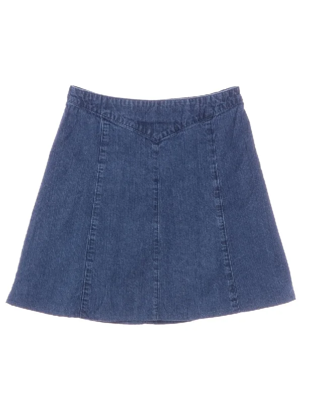 Street denimLabel Short Denim Skirt