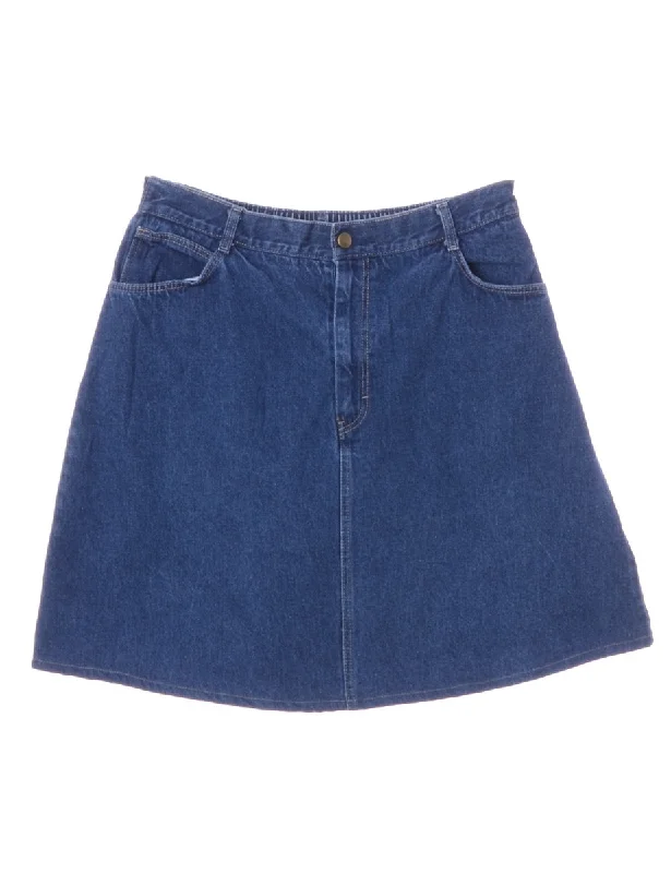 Western denimLabel Short Denim Skirt