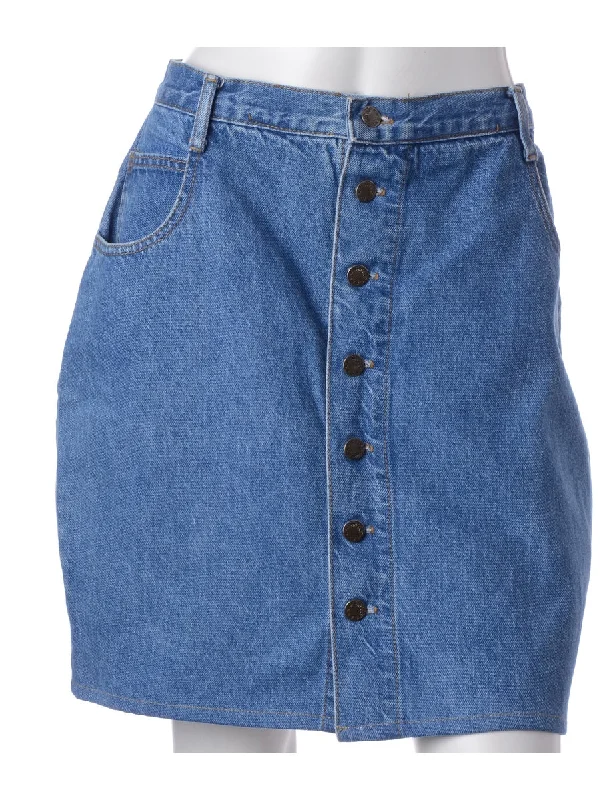 Denim tube topLabel Short Denim Skirt