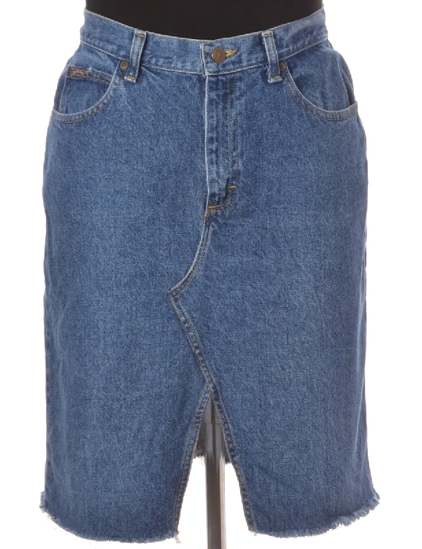 Tommy HilfigerLabel Stone Wash Midi Denim Jeans Skirt