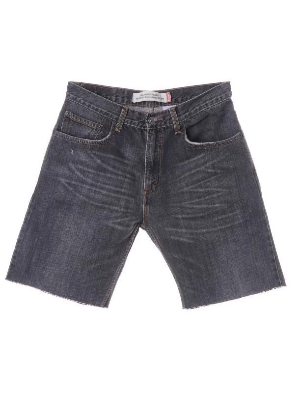 Cowboy beltLabel Cut Off Denim Shorts