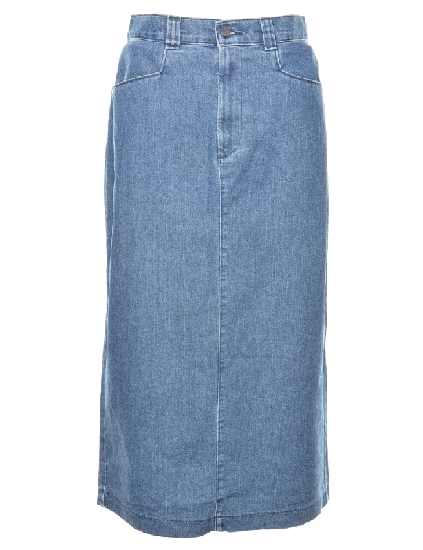 Cowboy artLee A-Line 1990s Denim Skirt - M