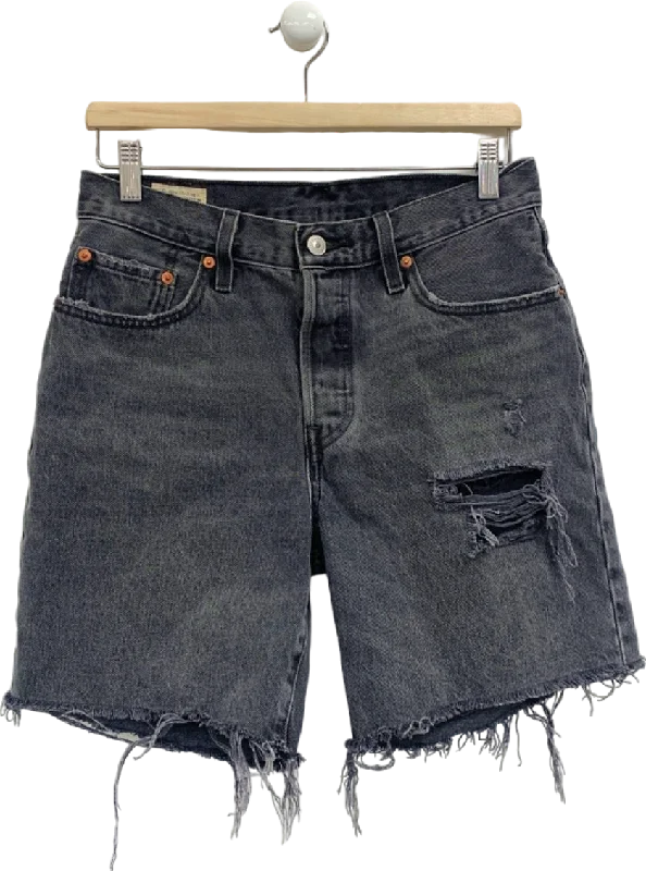 Denim with shirtLevi's Grey Denim Distressed Shorts W 27