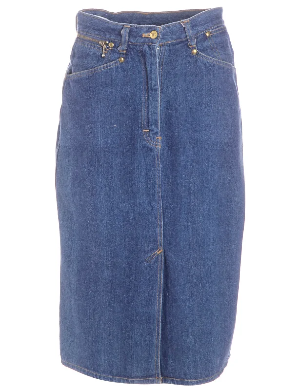 Denim with hatPencil Shape Denim Skirt