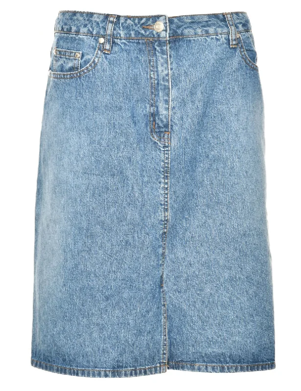 Denim with sneakersPencil Shape 1990s Denim Skirt - L