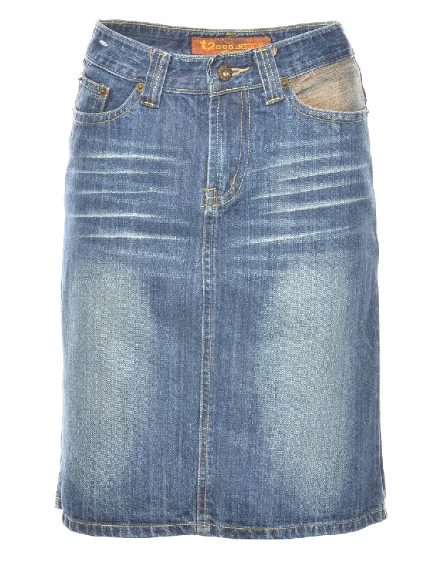 Cowboy festivalPencil Shape Denim Skirt - XS