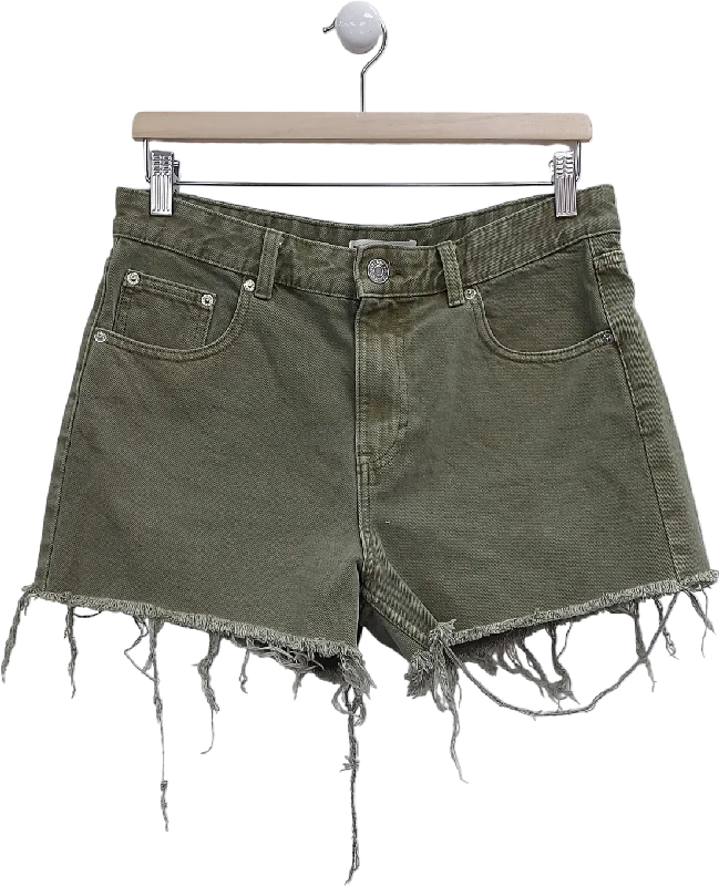 Citizens of HumanityPull&Bear Green Distressed Hem Denim Shorts UK 10