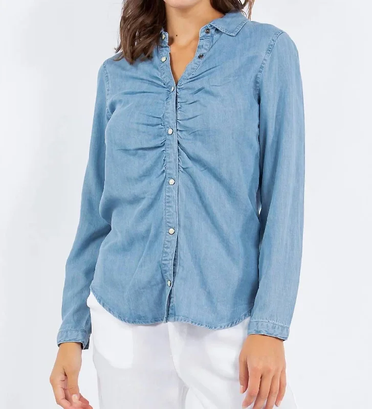 Denim backlessTango Tencel Top In Denim