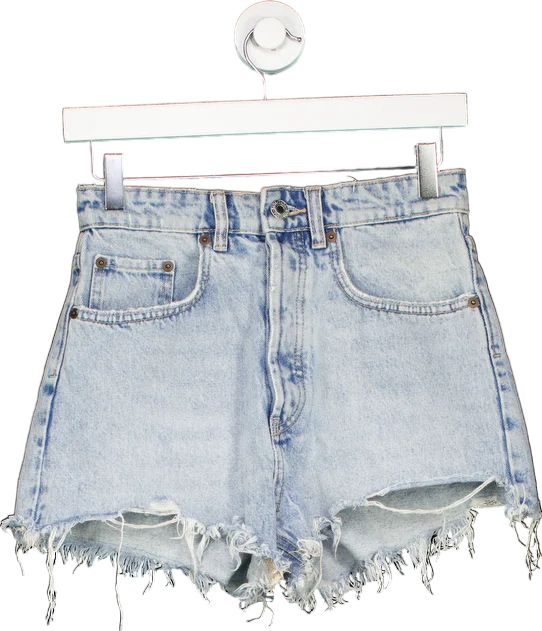 Denim camisole ShoulderZara Light Blue High-Waisted Denim Shorts UK 8