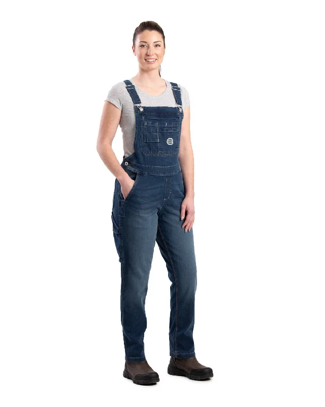 Denim suspendersBerne Womens Vintage Washed Flex Denim Indigo Cotton Blend Bib Overall