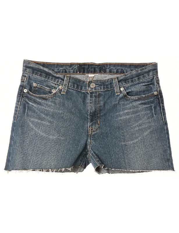 Denim backlessReworked Molly Frayed Denim Shorts - W32