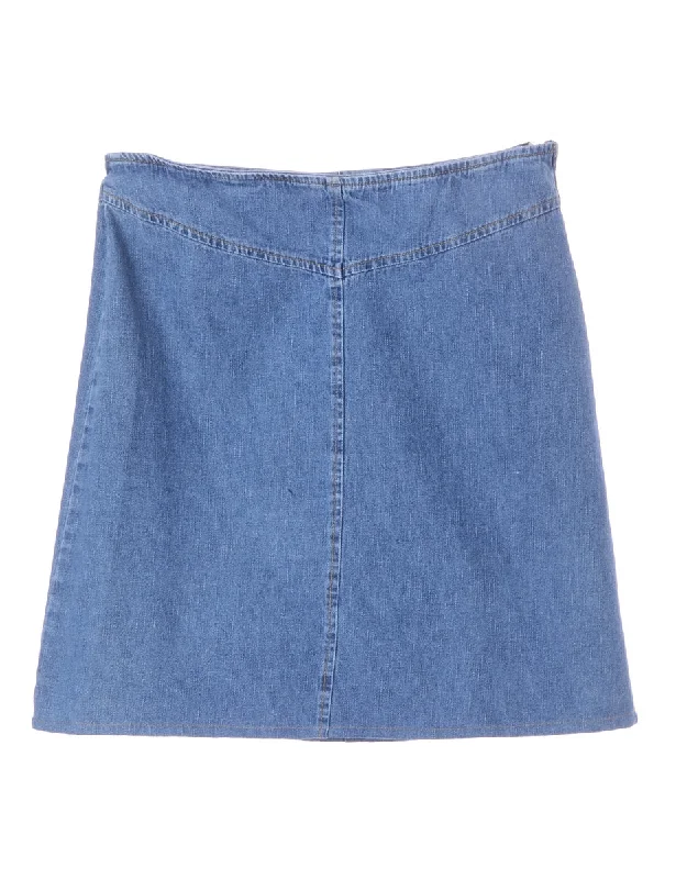 Denim with T-shirtReworked Short Denim Skirt