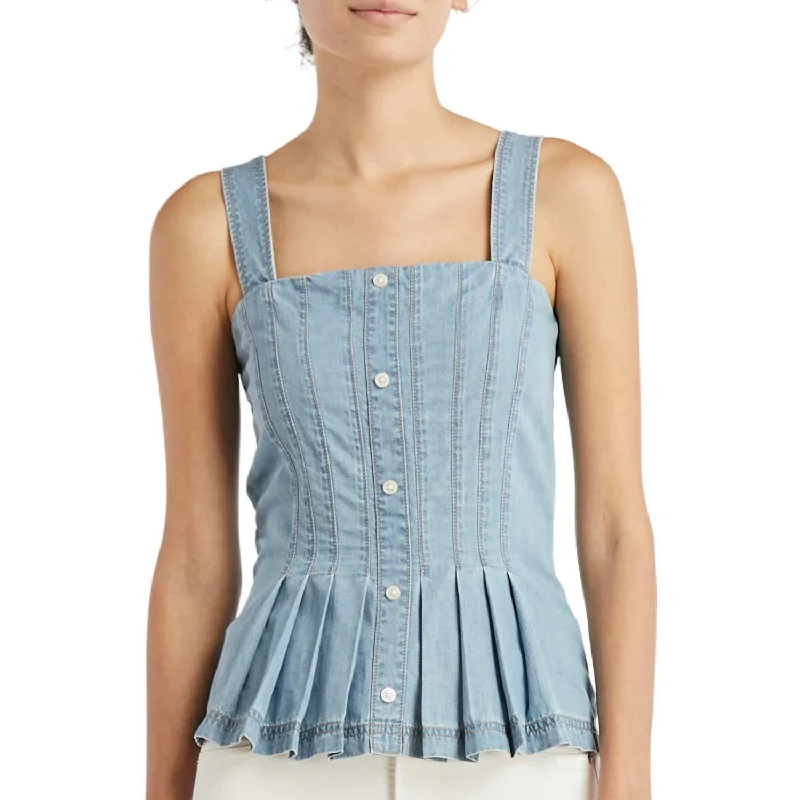 Cowboy beltLaura Denim Top In Cold Water