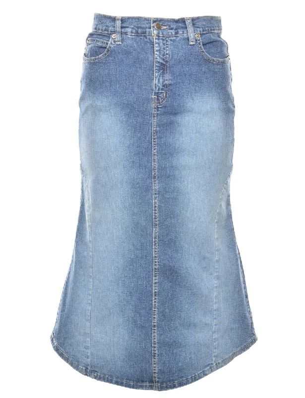 Denim trousersY2K Maxi Style Denim Skirt - S