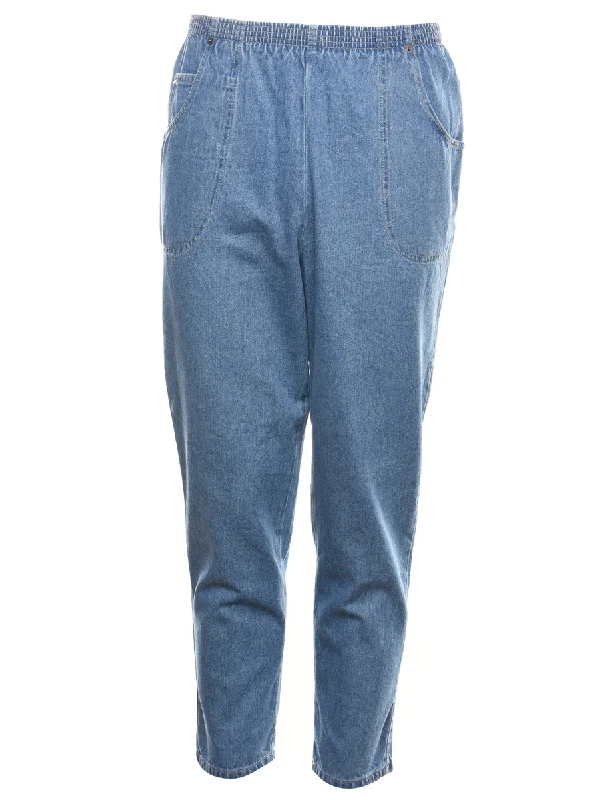 Cowboy bagTapered Light Wash Denim Trousers - W26 L28